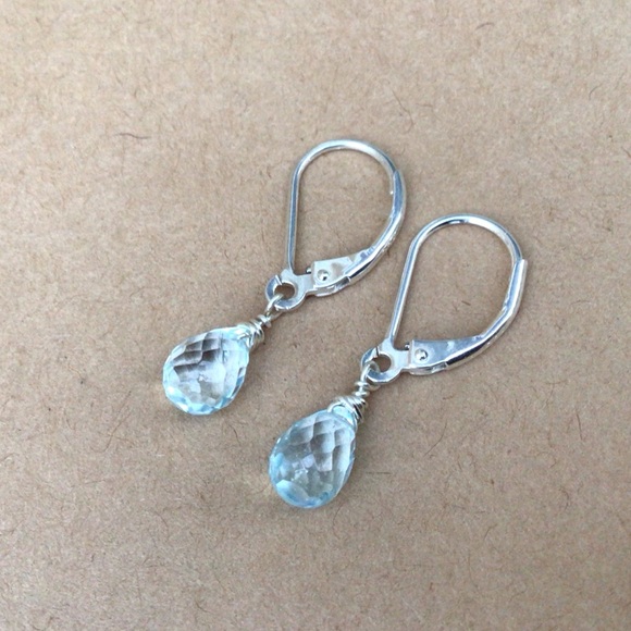Sterling Silver Aquamarine Sundance Charm Earrings - Picture 8 of 9